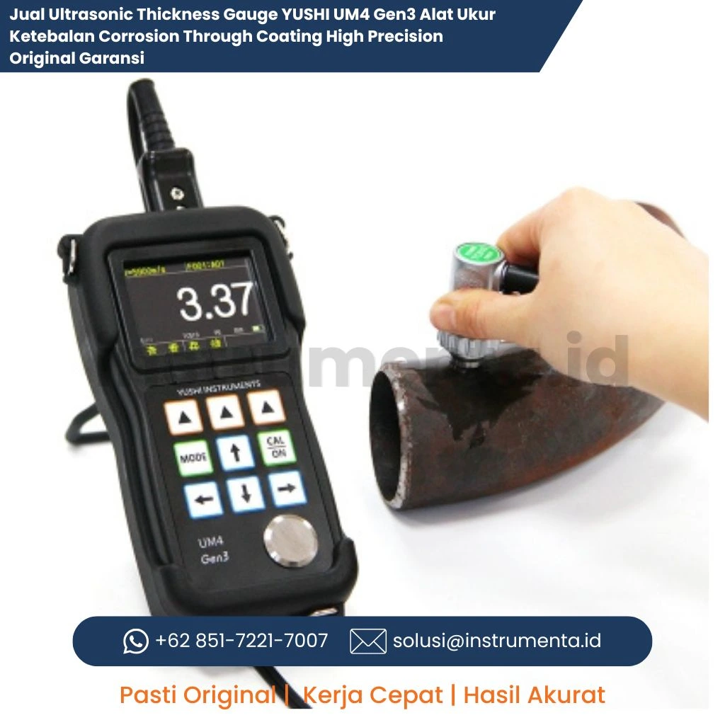 Jual Ultrasonic Thickness Gauge YUSHI UM4 Gen3 Alat Ukur Ketebalan Corrosion Through Coating High Precision Original Garansi